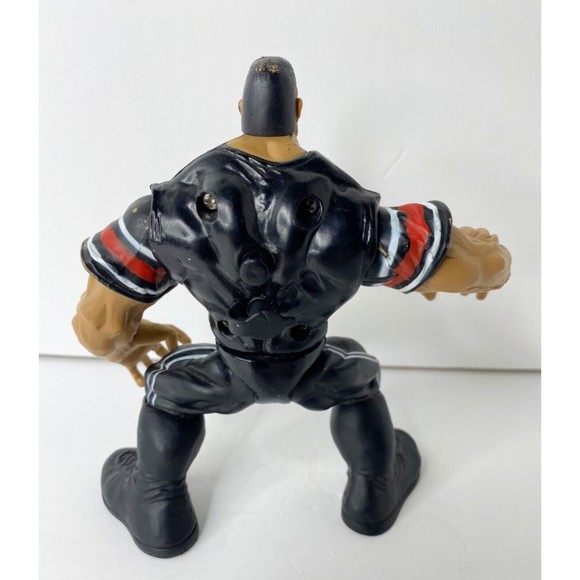 1999 WWF Jakks The Rock "Layin' the Smack Down" Maximum Sweat Series 3 Figure - Picture 5 of 11